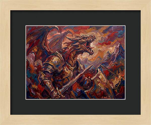 Wyvern In Fiery Battle