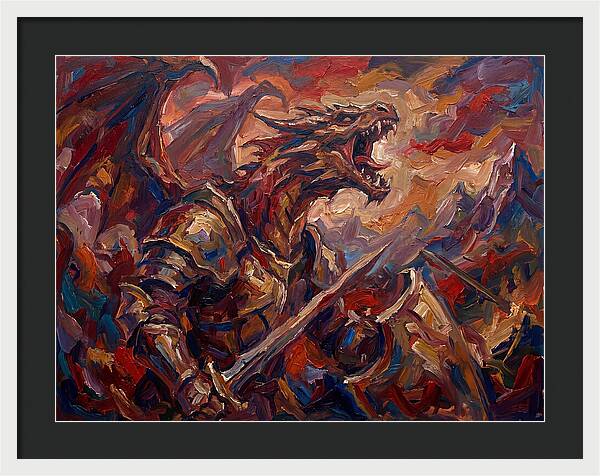 Wyvern In Fiery Battle