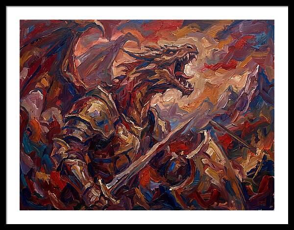 Wyvern In Fiery Battle