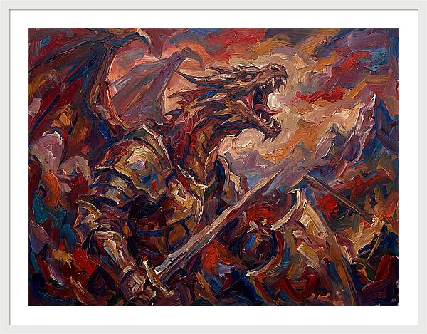 Wyvern In Fiery Battle