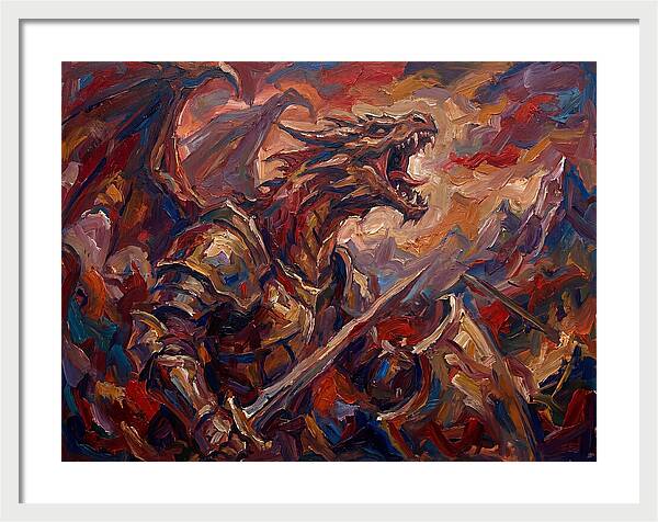 Wyvern In Fiery Battle
