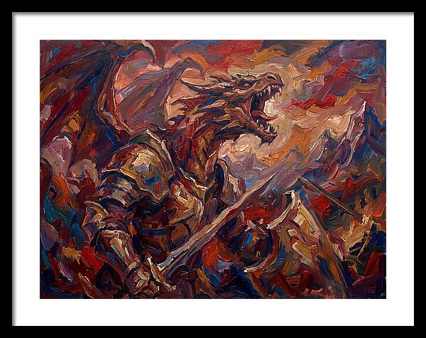 Wyvern In Fiery Battle