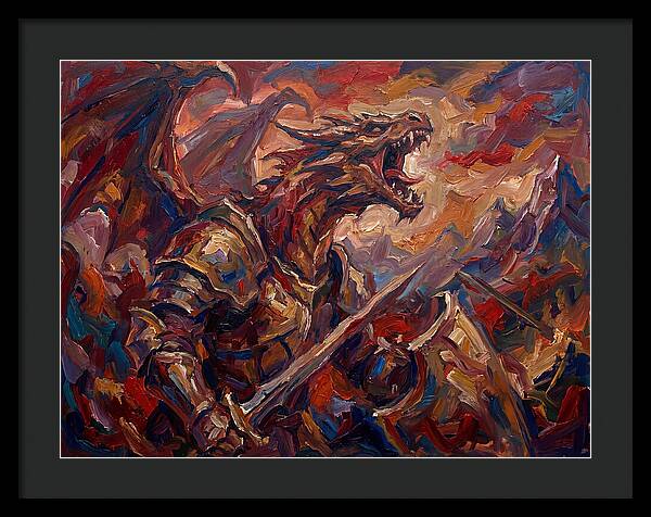 Wyvern In Fiery Battle