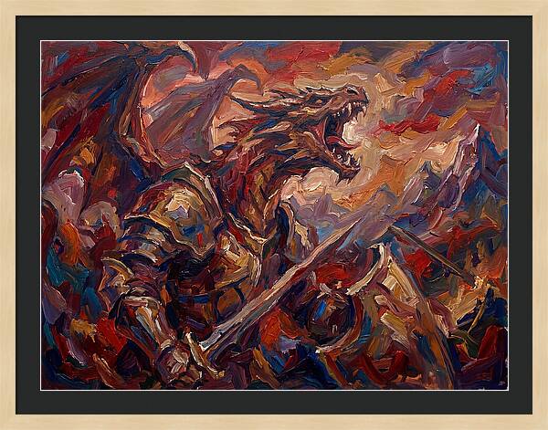 Wyvern In Fiery Battle