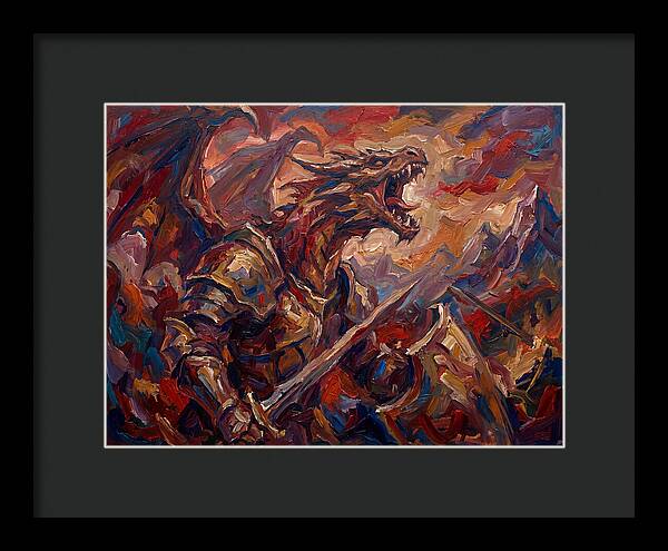 Wyvern In Fiery Battle