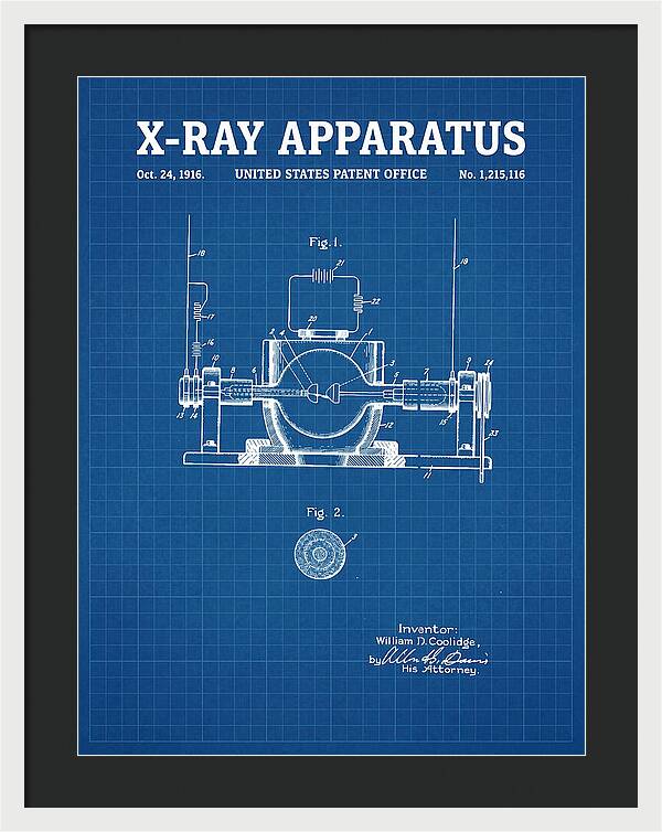 X Ray Apparatus Coolidge Tube Blueprint Patent Us1215116a