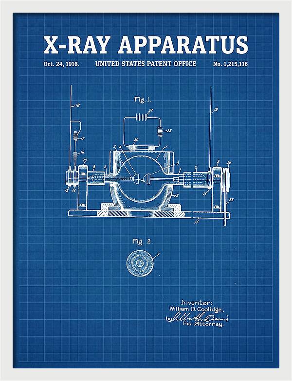 X Ray Apparatus Coolidge Tube Blueprint Patent Us1215116a