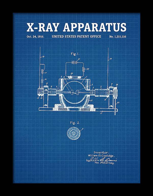 X Ray Apparatus Coolidge Tube Blueprint Patent Us1215116a