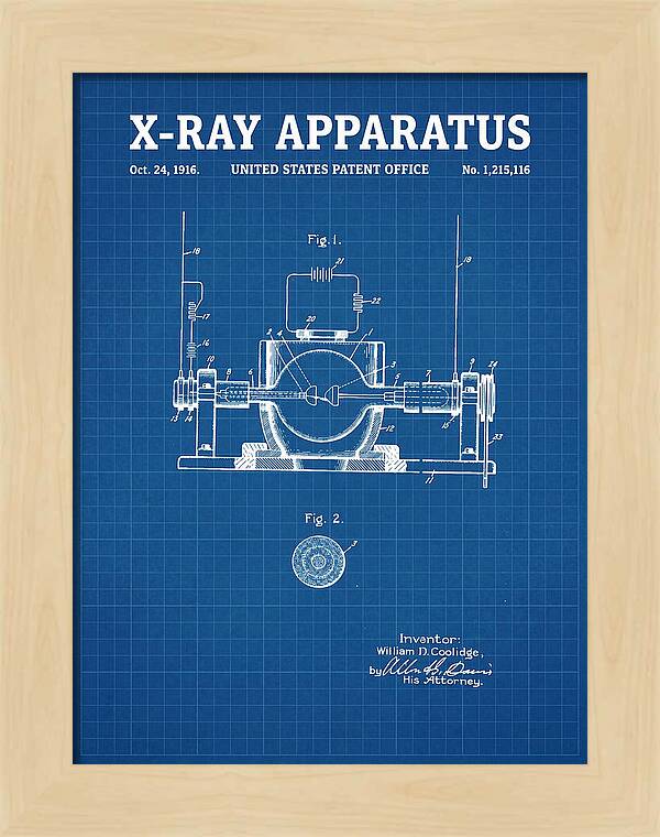 X Ray Apparatus Coolidge Tube Blueprint Patent Us1215116a