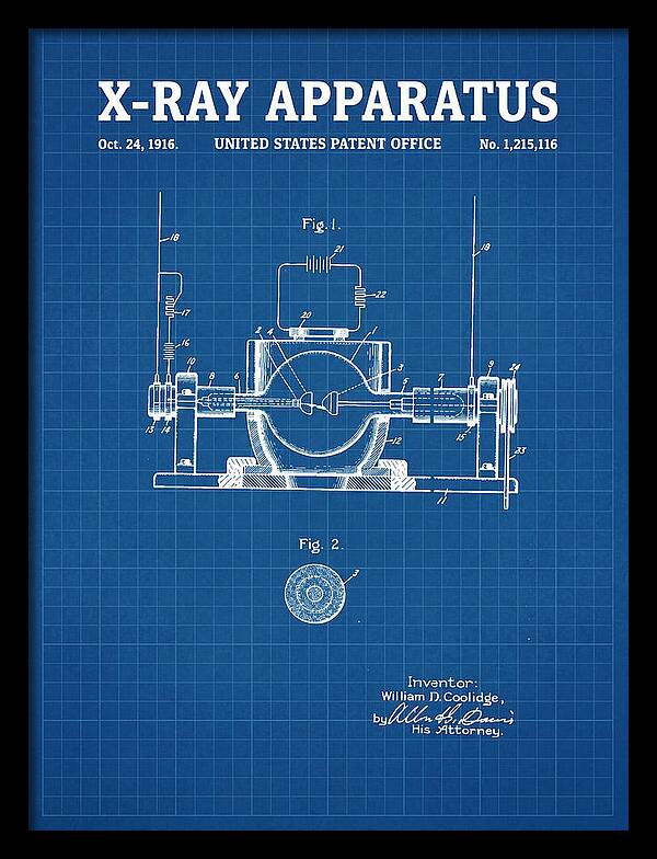 X Ray Apparatus Coolidge Tube Blueprint Patent Us1215116a