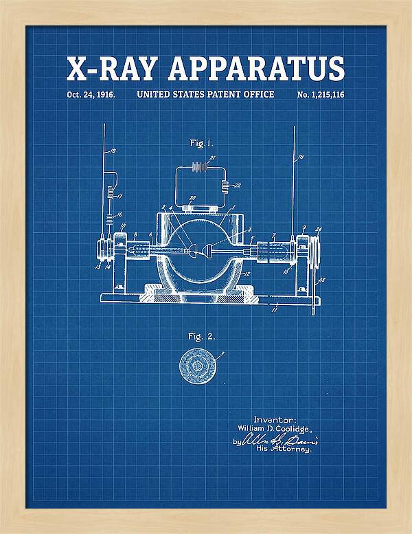 X Ray Apparatus Coolidge Tube Blueprint Patent Us1215116a