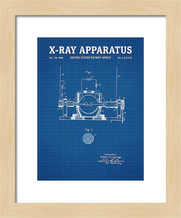 X Ray Apparatus Coolidge Tube Blueprint Patent Us1215116a