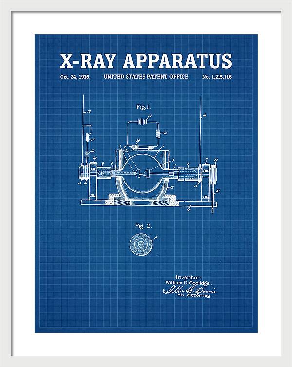 X Ray Apparatus Coolidge Tube Blueprint Patent Us1215116a
