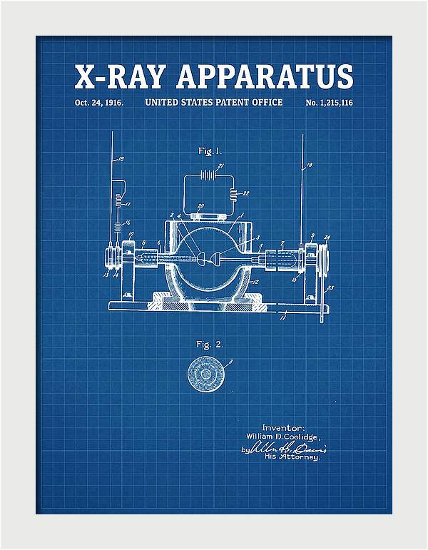 X Ray Apparatus Coolidge Tube Blueprint Patent Us1215116a