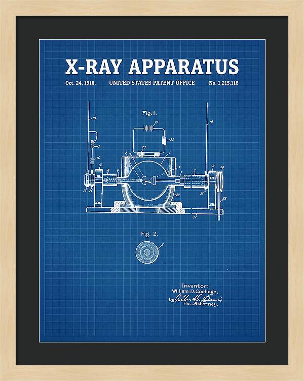 X Ray Apparatus Coolidge Tube Blueprint Patent Us1215116a