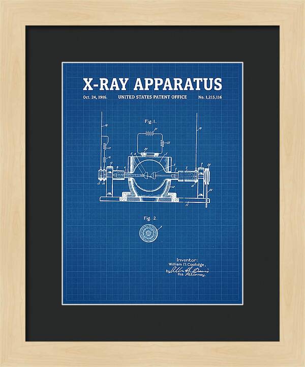 X Ray Apparatus Coolidge Tube Blueprint Patent Us1215116a
