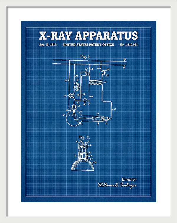 X Ray Apparatus Coolidge Tube Blueprint Patent Us1310061a