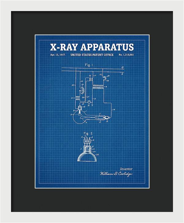 X Ray Apparatus Coolidge Tube Blueprint Patent Us1310061a