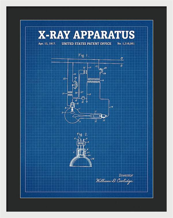 X Ray Apparatus Coolidge Tube Blueprint Patent Us1310061a
