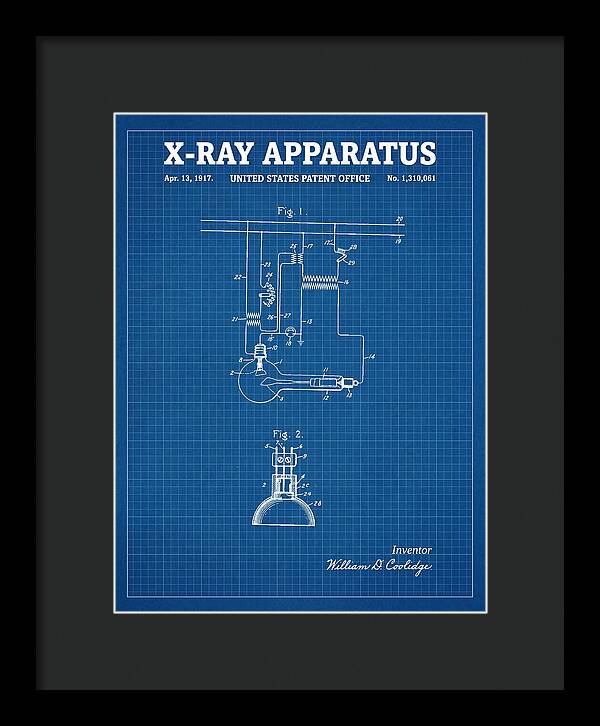 X Ray Apparatus Coolidge Tube Blueprint Patent Us1310061a
