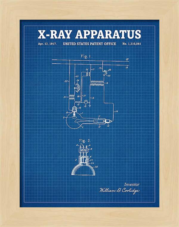 X Ray Apparatus Coolidge Tube Blueprint Patent Us1310061a