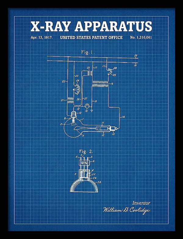 X Ray Apparatus Coolidge Tube Blueprint Patent Us1310061a