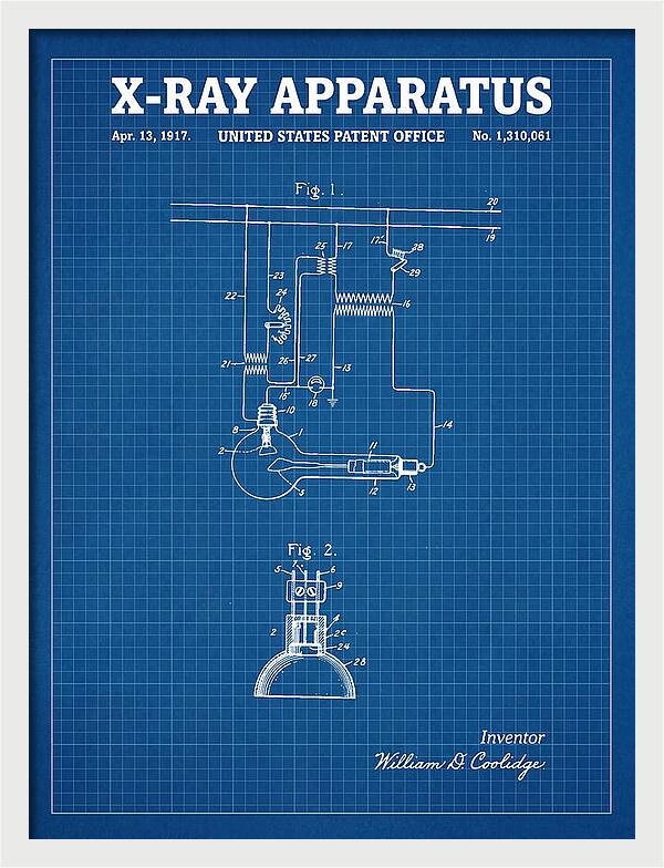 X Ray Apparatus Coolidge Tube Blueprint Patent Us1310061a