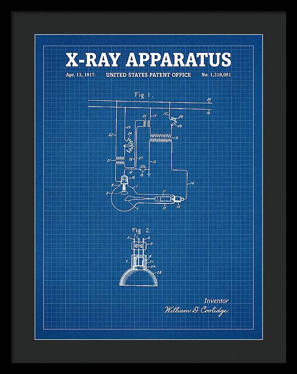 X Ray Apparatus Coolidge Tube Blueprint Patent Us1310061a