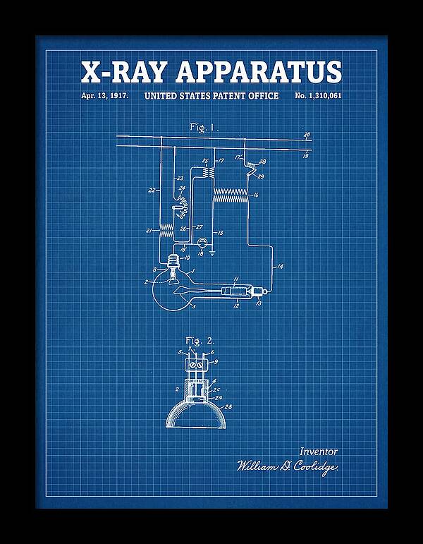 X Ray Apparatus Coolidge Tube Blueprint Patent Us1310061a