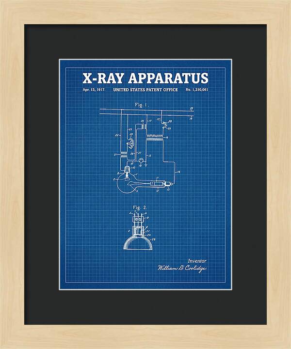 X Ray Apparatus Coolidge Tube Blueprint Patent Us1310061a