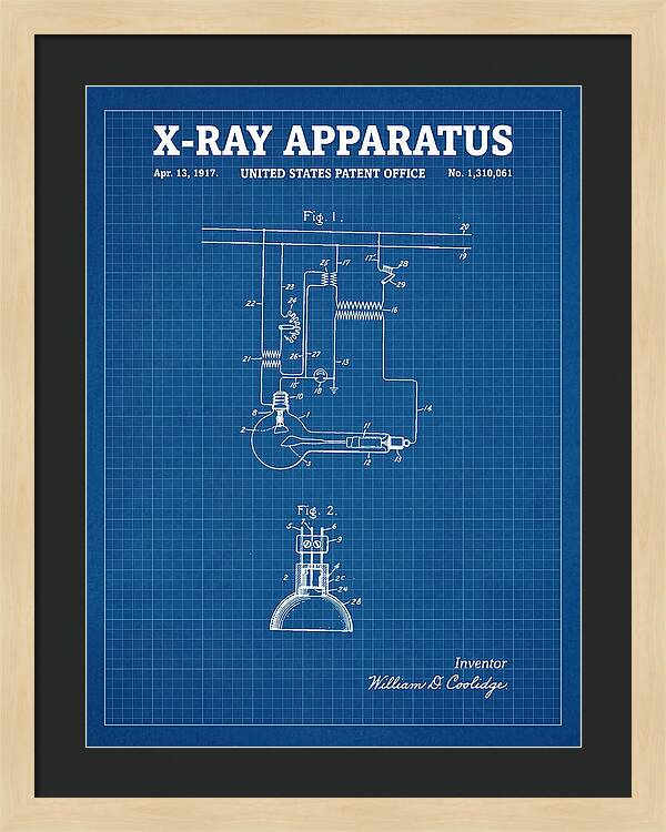 X Ray Apparatus Coolidge Tube Blueprint Patent Us1310061a