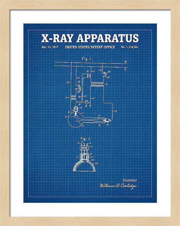 X Ray Apparatus Coolidge Tube Blueprint Patent Us1310061a