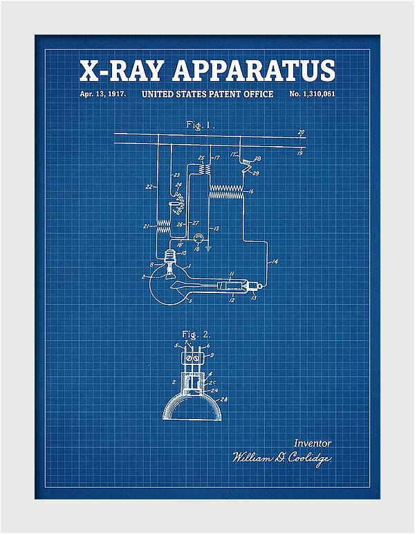 X Ray Apparatus Coolidge Tube Blueprint Patent Us1310061a