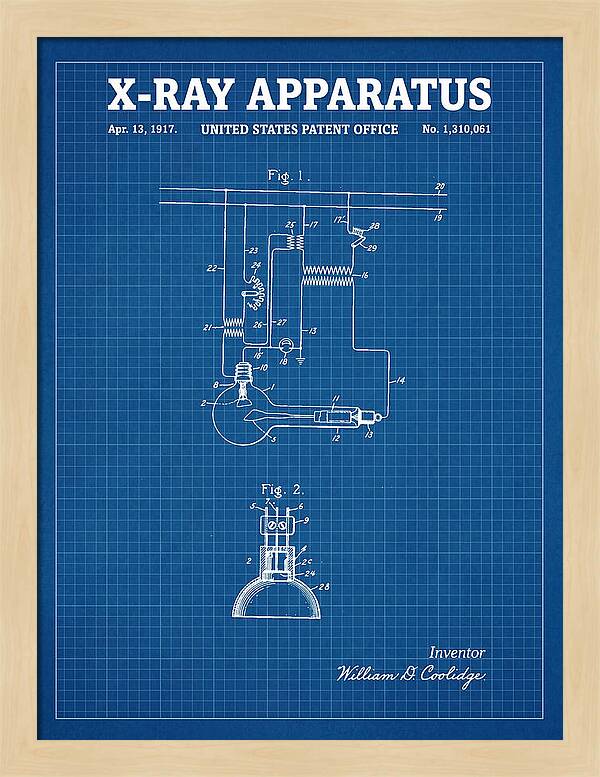 X Ray Apparatus Coolidge Tube Blueprint Patent Us1310061a