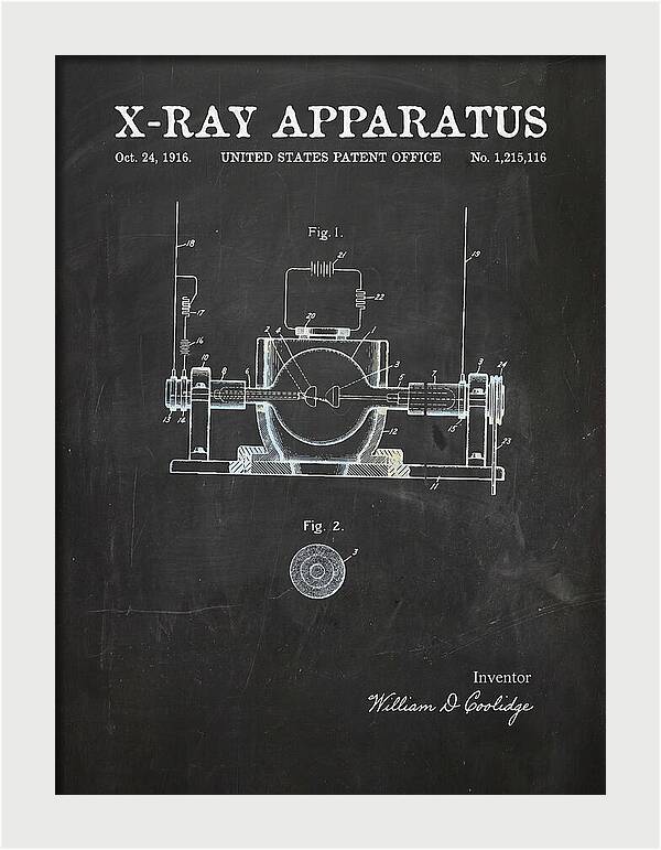 X Ray Apparatus Coolidge Tube Chalkboard Patent Us1215116a