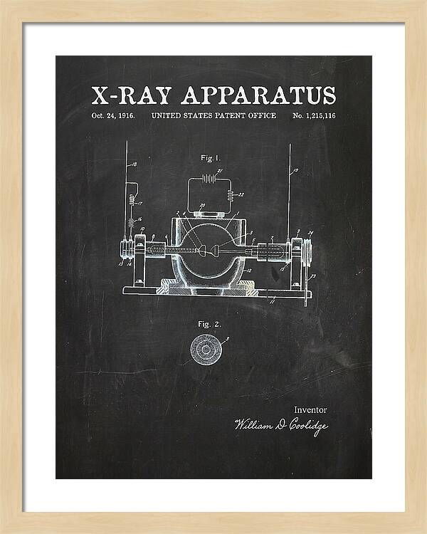 X Ray Apparatus Coolidge Tube Chalkboard Patent Us1215116a