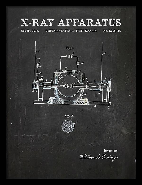 X Ray Apparatus Coolidge Tube Chalkboard Patent Us1215116a