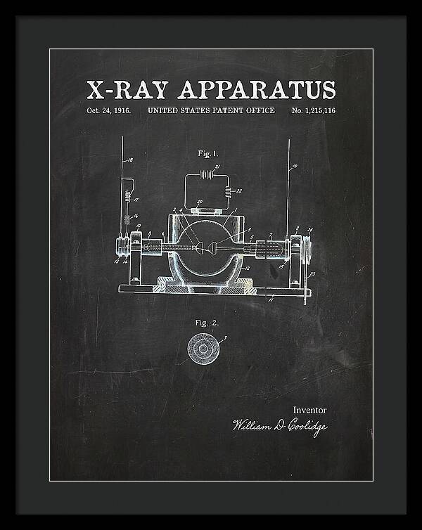 X Ray Apparatus Coolidge Tube Chalkboard Patent Us1215116a