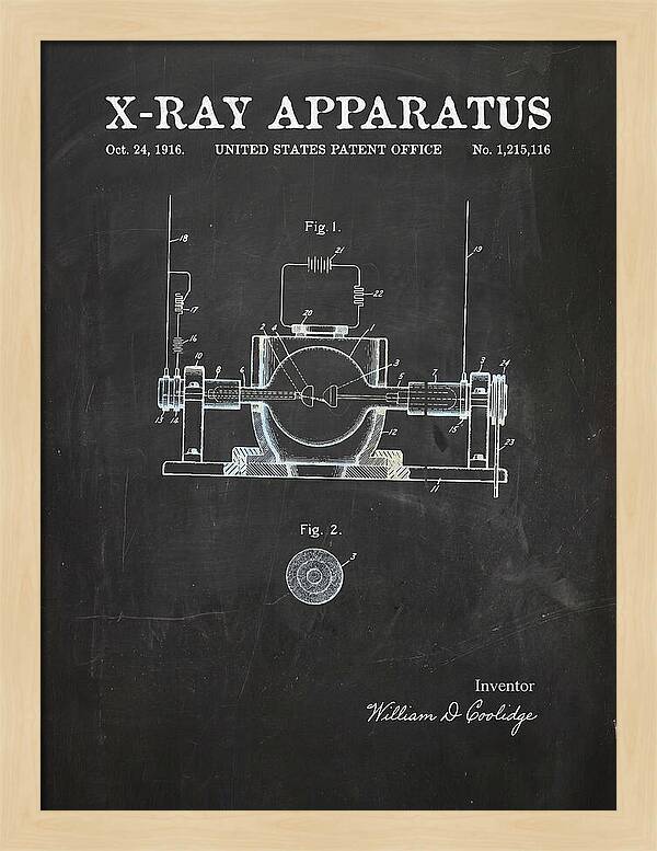 X Ray Apparatus Coolidge Tube Chalkboard Patent Us1215116a