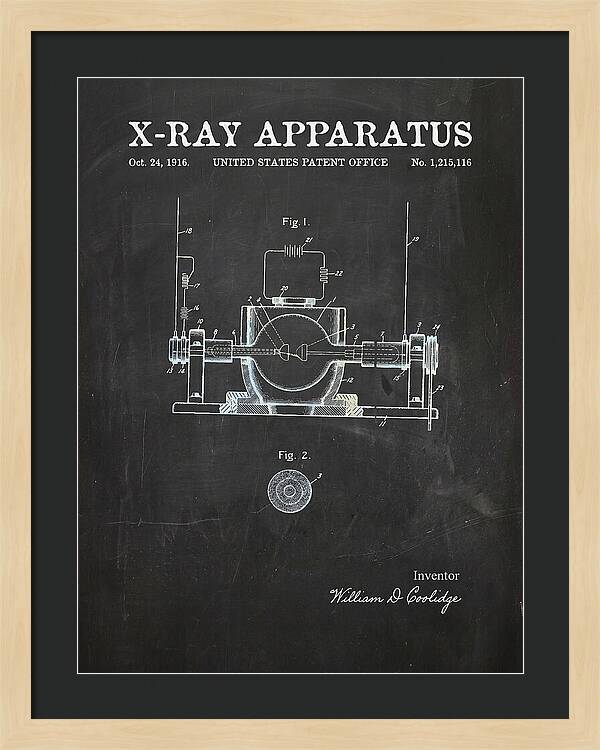 X Ray Apparatus Coolidge Tube Chalkboard Patent Us1215116a