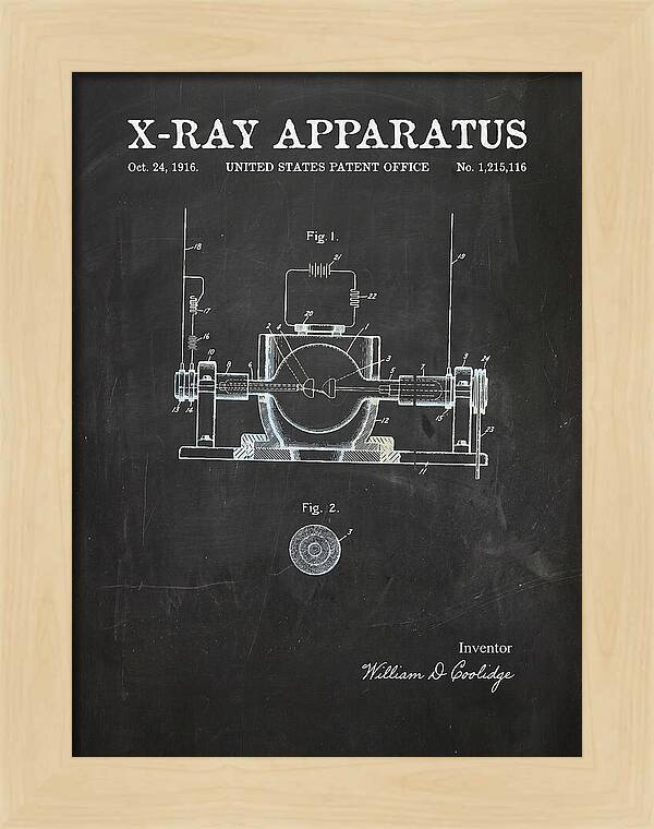 X Ray Apparatus Coolidge Tube Chalkboard Patent Us1215116a