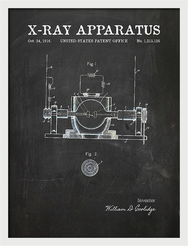 X Ray Apparatus Coolidge Tube Chalkboard Patent Us1215116a