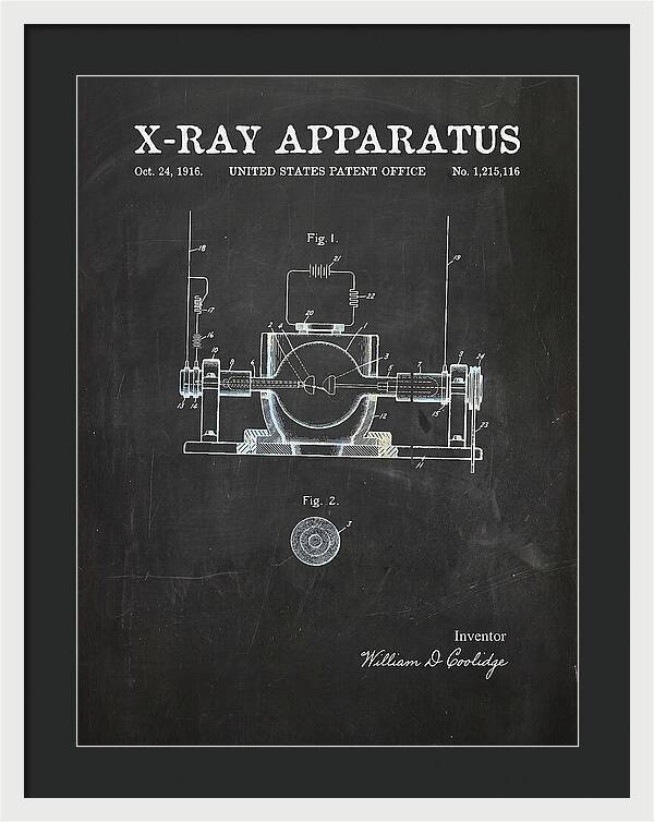 X Ray Apparatus Coolidge Tube Chalkboard Patent Us1215116a