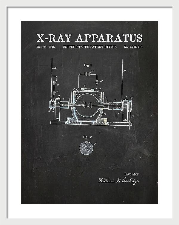X Ray Apparatus Coolidge Tube Chalkboard Patent Us1215116a