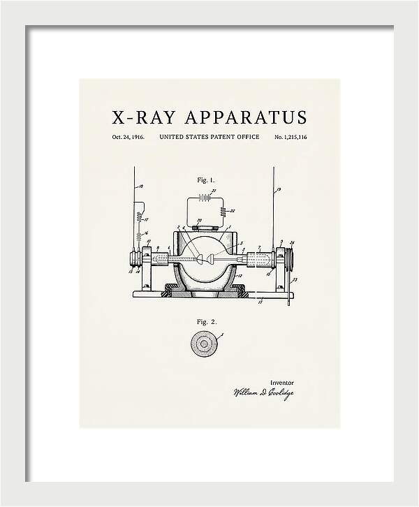 X Ray Apparatus Coolidge Tube Minimalist Patent Us1215116a