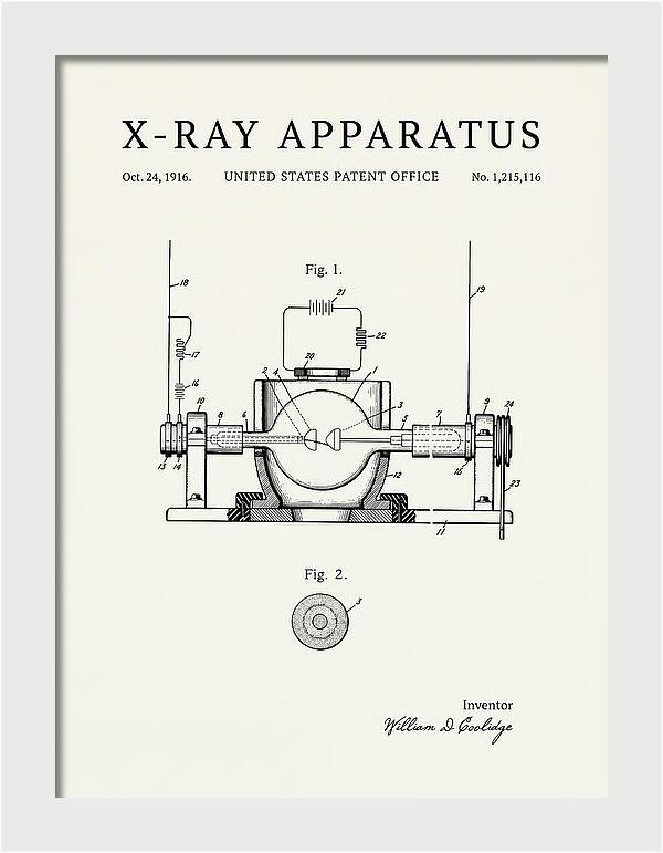 X Ray Apparatus Coolidge Tube Minimalist Patent Us1215116a