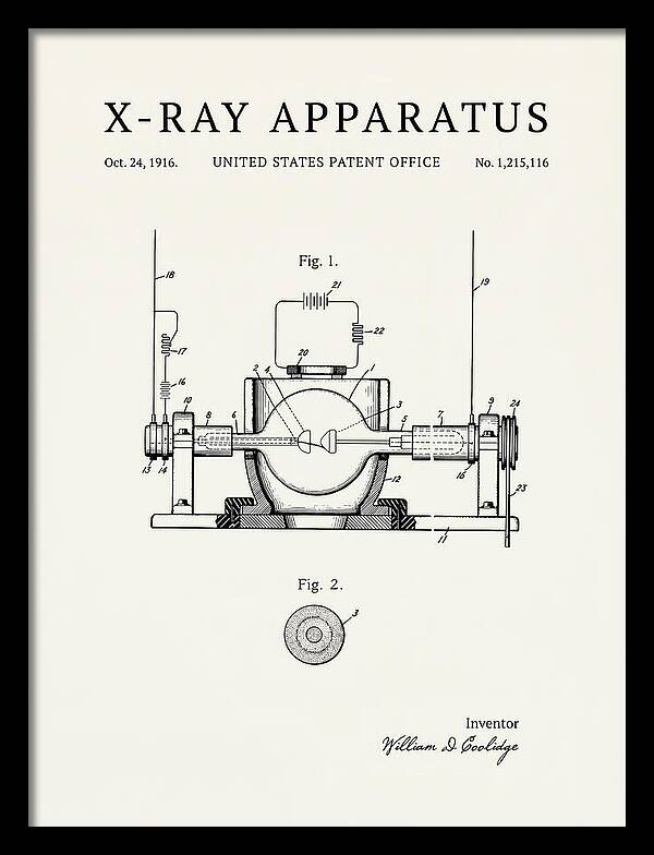 X Ray Apparatus Coolidge Tube Minimalist Patent Us1215116a