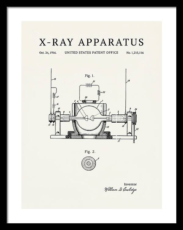 X Ray Apparatus Coolidge Tube Minimalist Patent Us1215116a