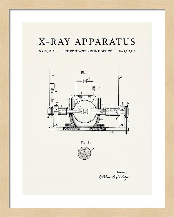 X Ray Apparatus Coolidge Tube Minimalist Patent Us1215116a