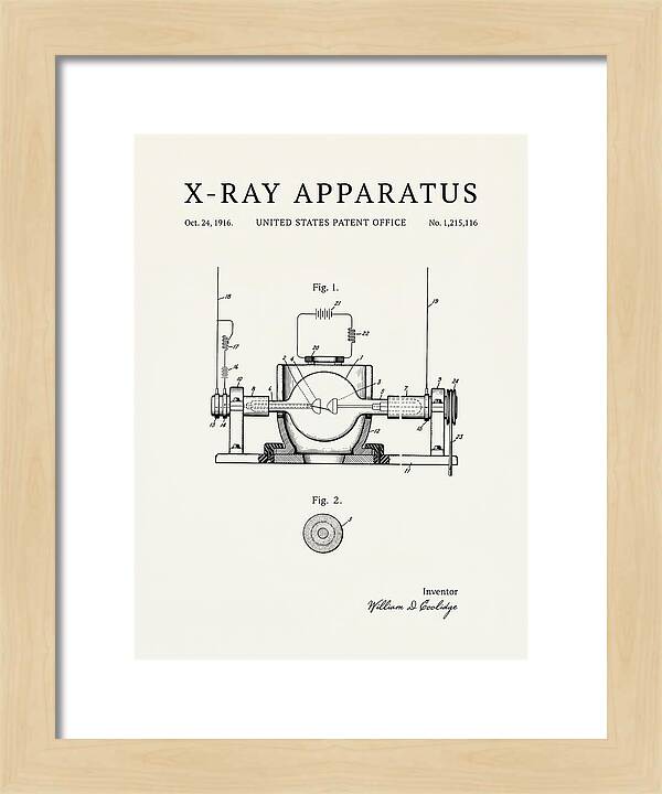 X Ray Apparatus Coolidge Tube Minimalist Patent Us1215116a